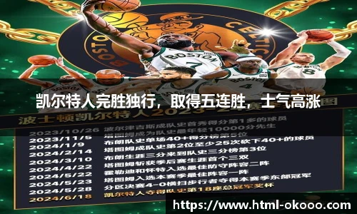 凯尔特人完胜独行，取得五连胜，士气高涨
